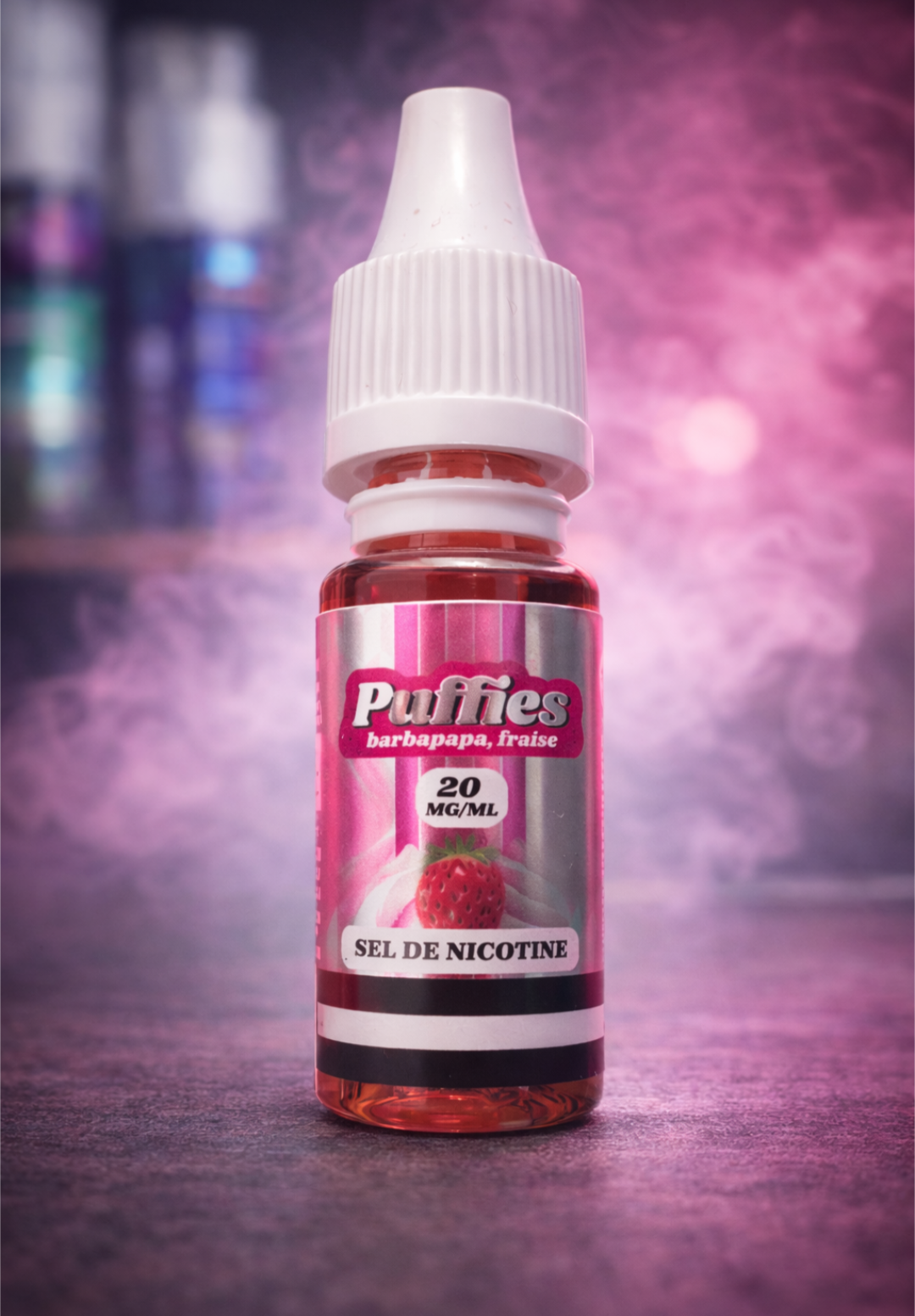 E-liquide Puffies Barbe à Papa Fraise